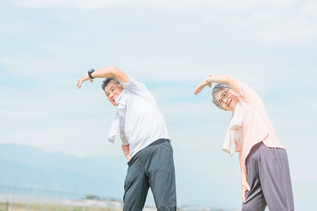 脳血管障害後に元気になって運動する年配